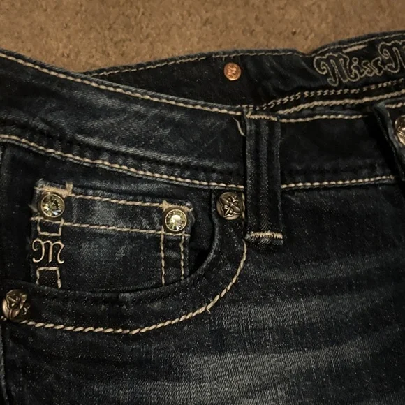 Miss Me Women's Embellished Dark Blue Jeans - Picture 5 of 8